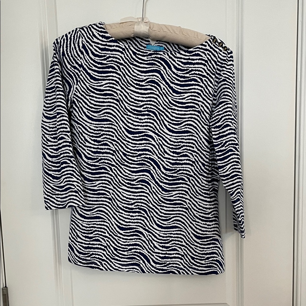 Zebra Print Long Sleeve Top